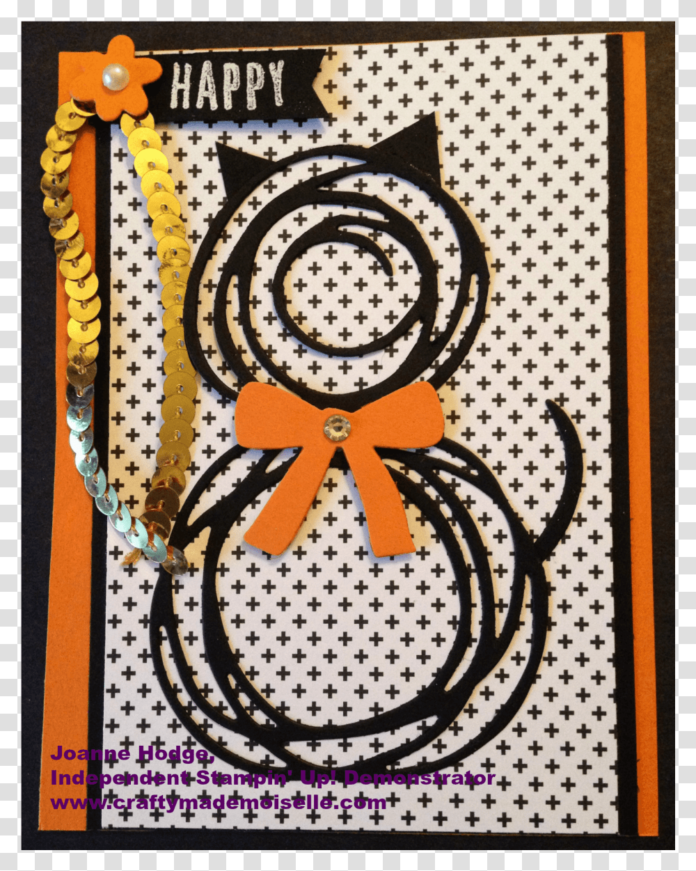 Su Swirly Scribbles Black Cat Card Emblem, Label, Sticker Transparent Png