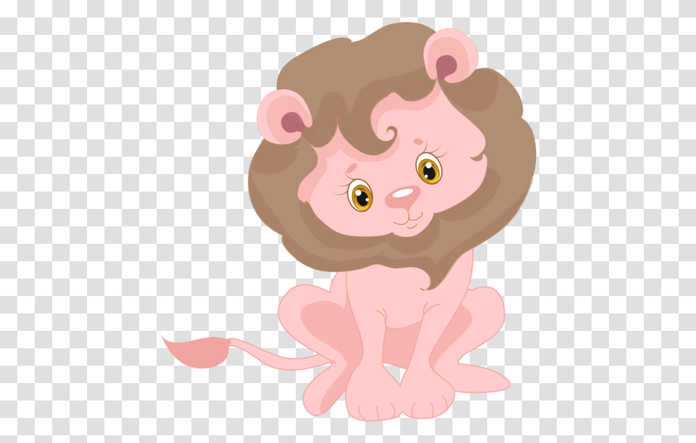 Sublimation Transfer Pink Jungle Animal Lion Design Baby Jungle Free Clip Art, Cupid Transparent Png
