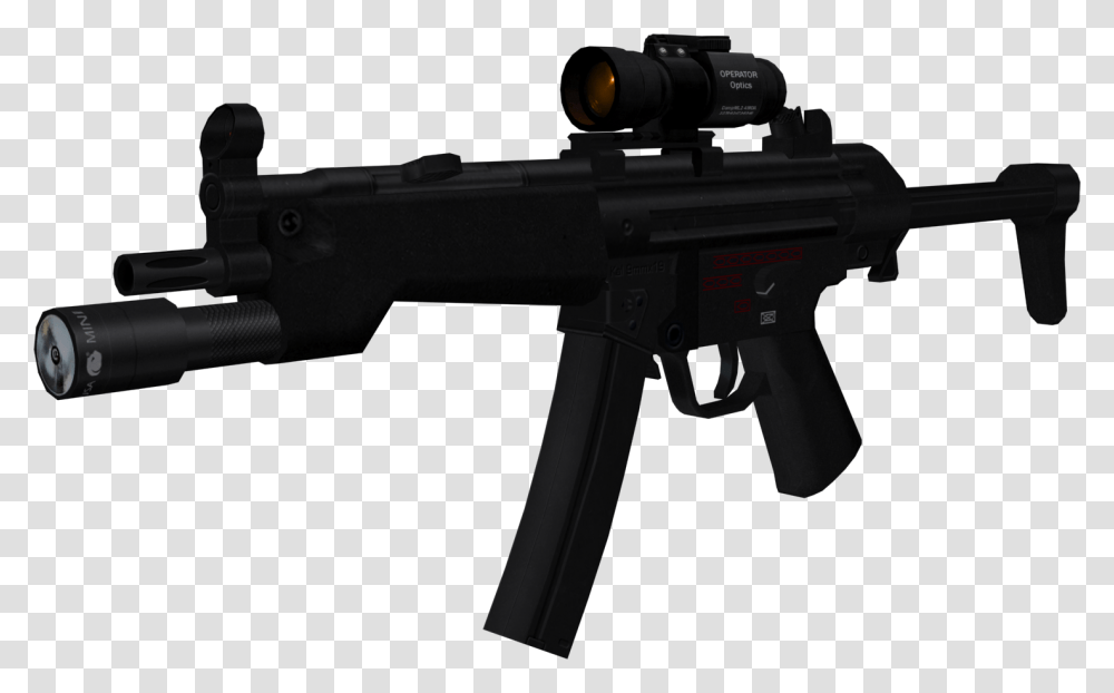 Submachine Gun With Scope, Weapon, Weaponry, Rifle Transparent Png