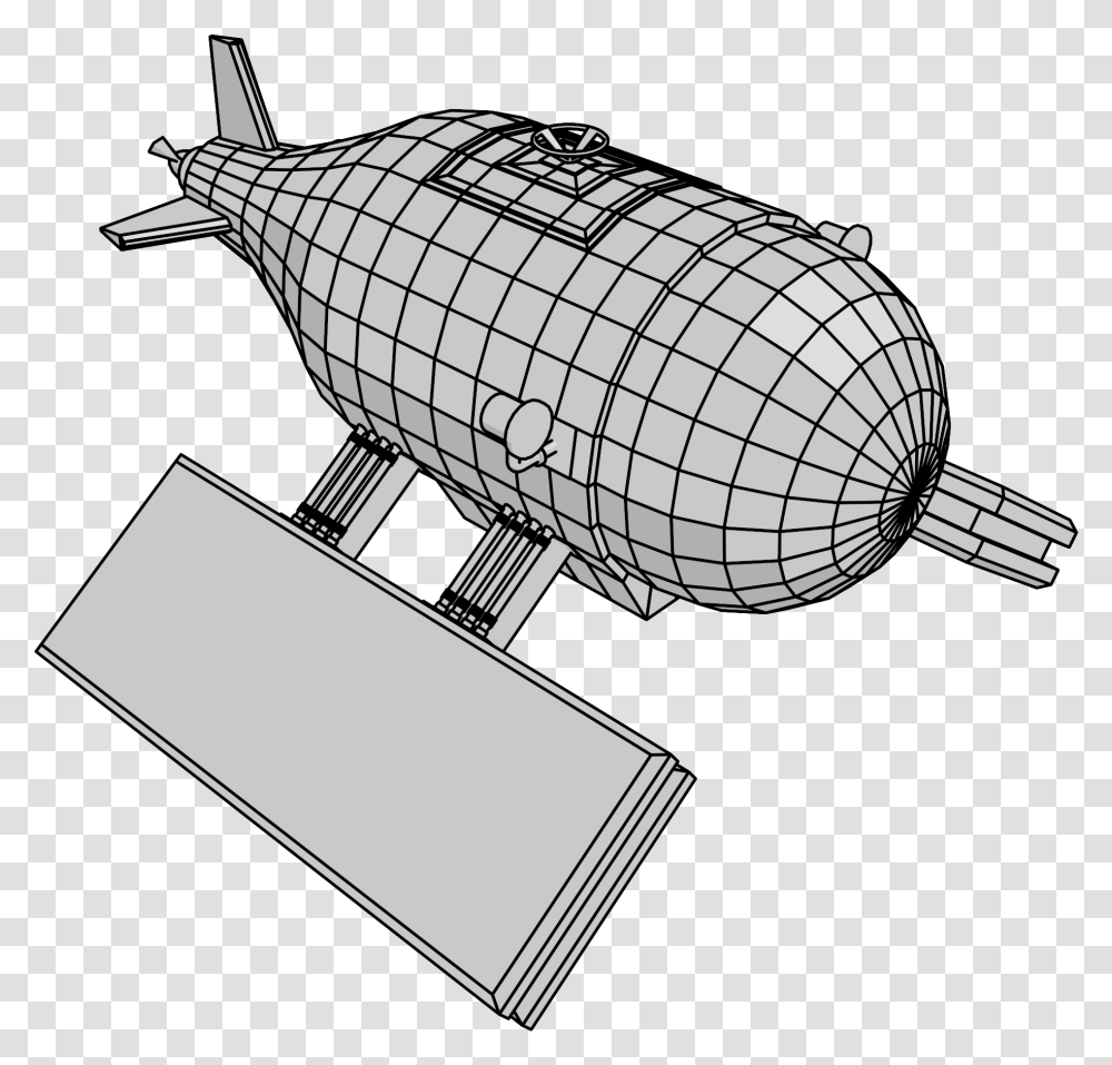 Submarine Line Clipart Sketch, Aircraft, Vehicle, Transportation, Airship Transparent Png