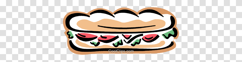 Submarine Sandwich Sub Royalty Free Vector Clip Art Illustration, Food, Burger, Lunch, Meal Transparent Png
