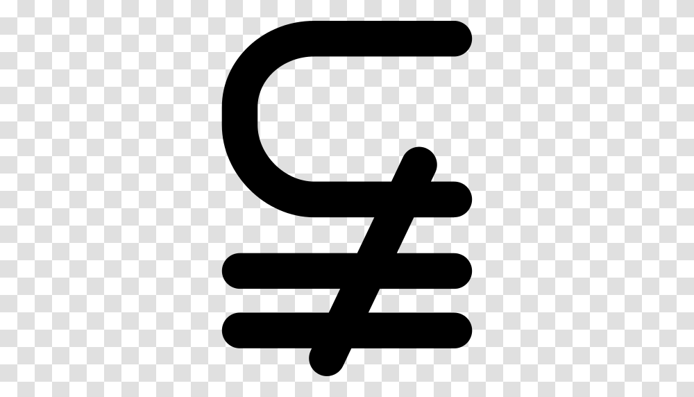 Subset Of Above Not Equal Mathematical Symbol Icon, Gray, World Of Warcraft Transparent Png