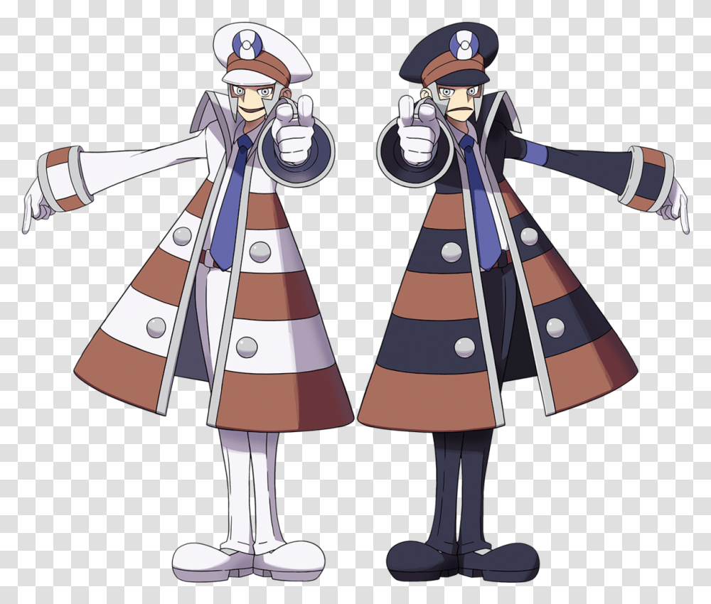 Subway Boss Trainer Class Bulbapedia The Community Pokemon Ingo And Emmet, Clothing, Person, Coat, Costume Transparent Png