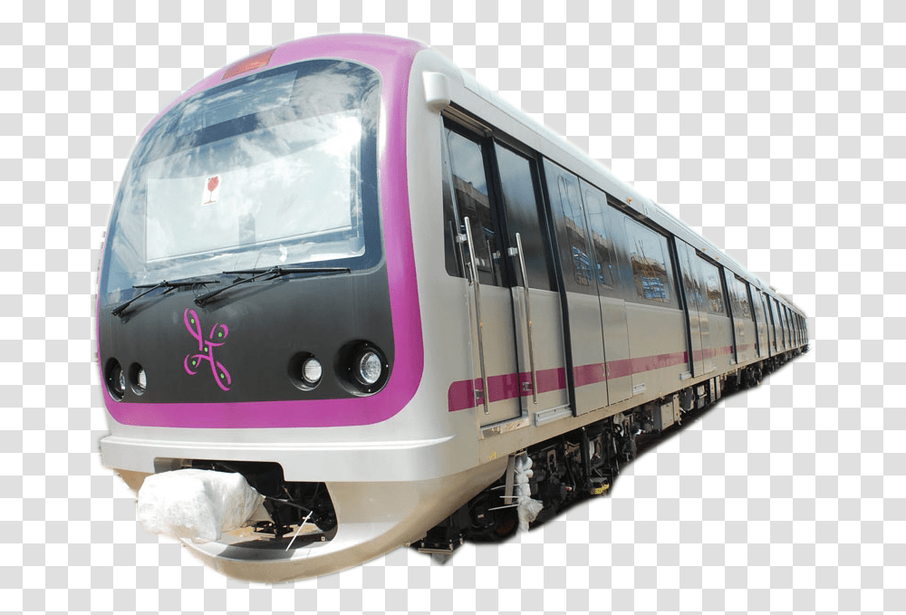 Subway Train Namma Metro Train Hd, Vehicle, Transportation, Railway, Train Track Transparent Png