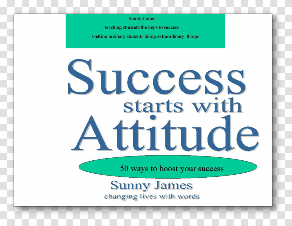 Success Starts With Attitude, Word, Advertisement, Poster Transparent Png