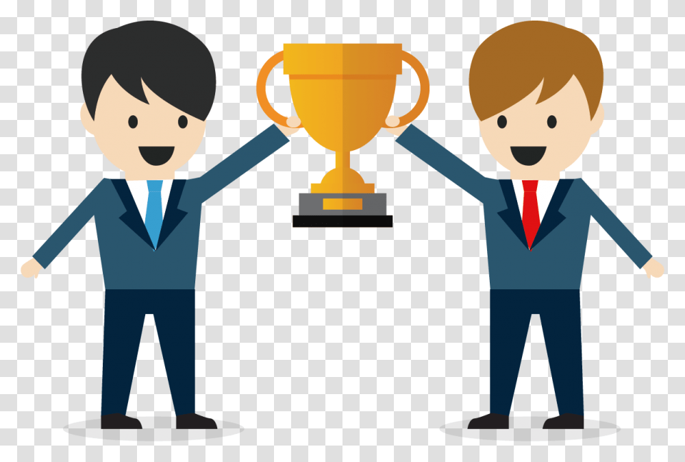 Successful Business People Business Success Vector, Trophy Transparent Png