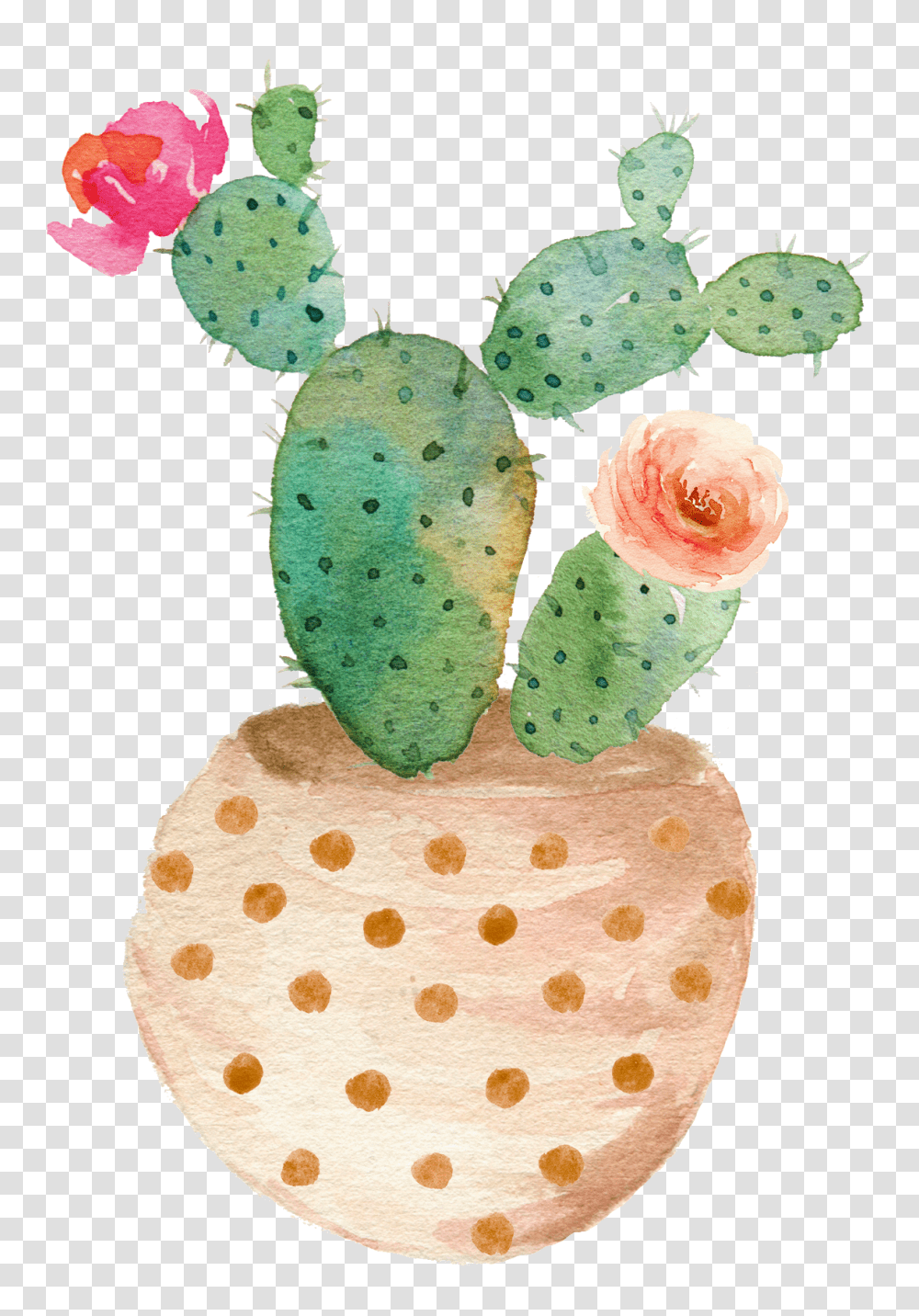 Succulent Clipart Potted Watercolor Clip Art Cactus, Plant, Rug Transparent Png