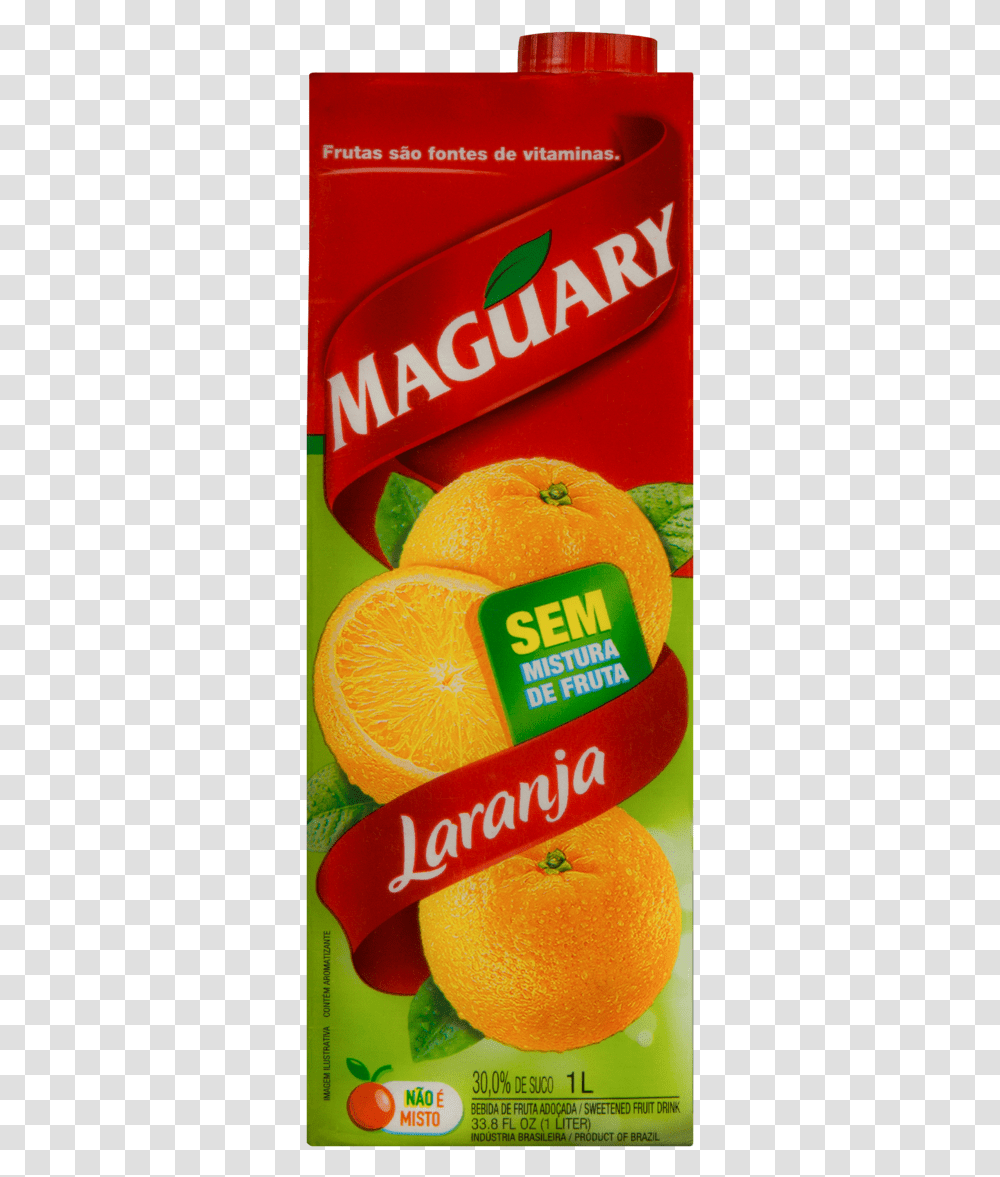Suco De Laranja Maguary 1 Litro, Orange, Citrus Fruit, Plant, Food Transparent Png