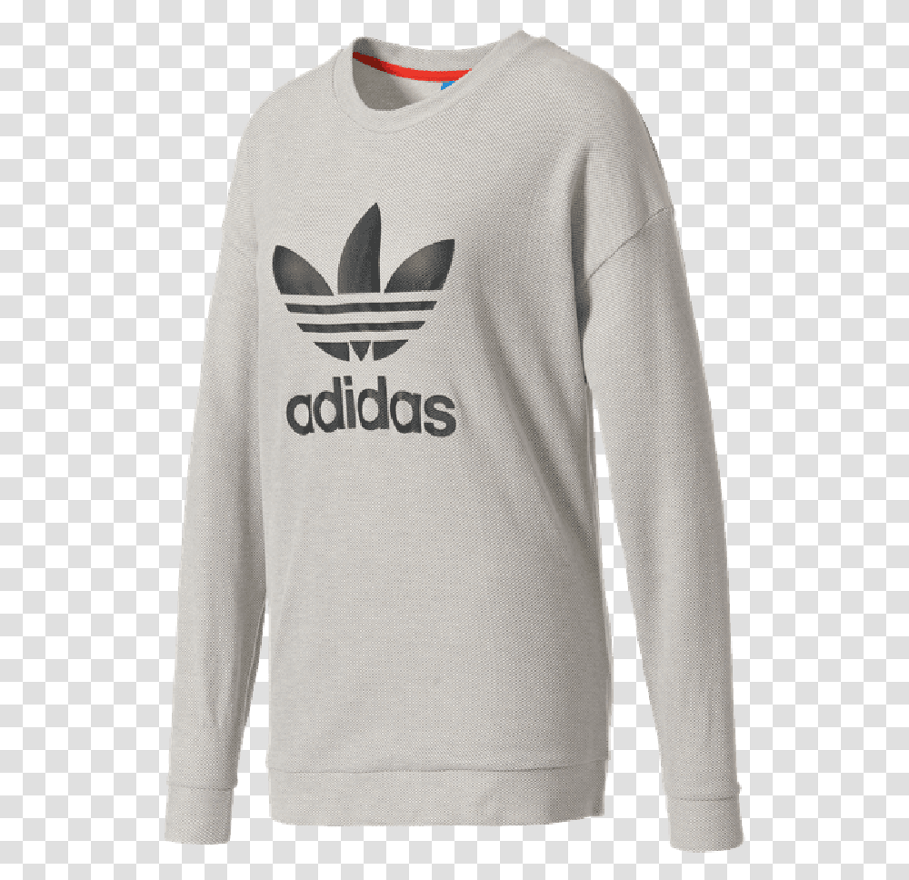 Sudadera Adidas Trefoil Sweater Med Adidas, Apparel, Sleeve, Long Sleeve Transparent Png