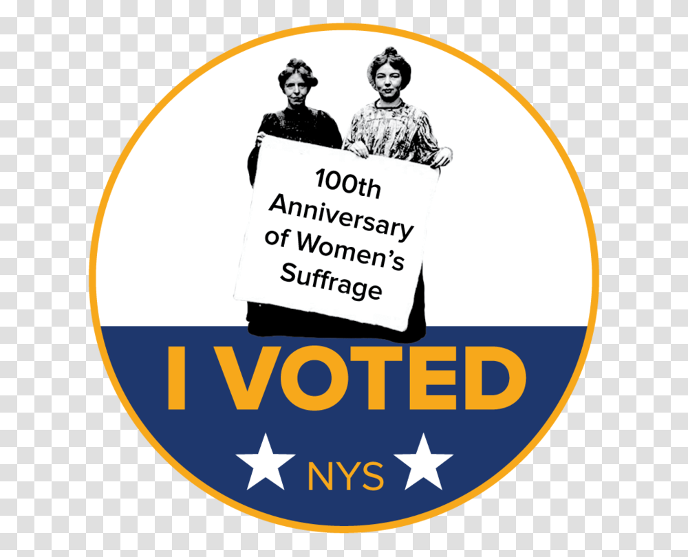 Suffrage I Voted Sticker, Person, Word, Label Transparent Png