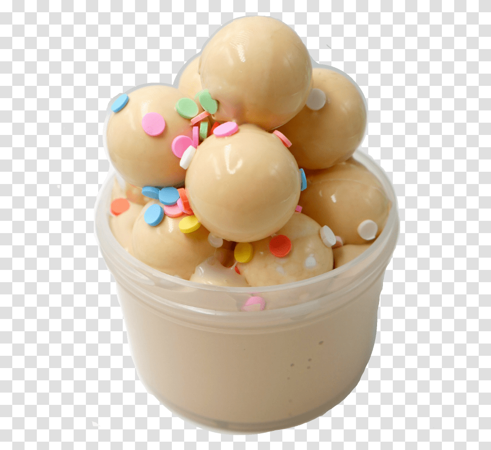 Sugar Cookie Balls Sundae, Dessert, Food, Cream, Creme Transparent Png