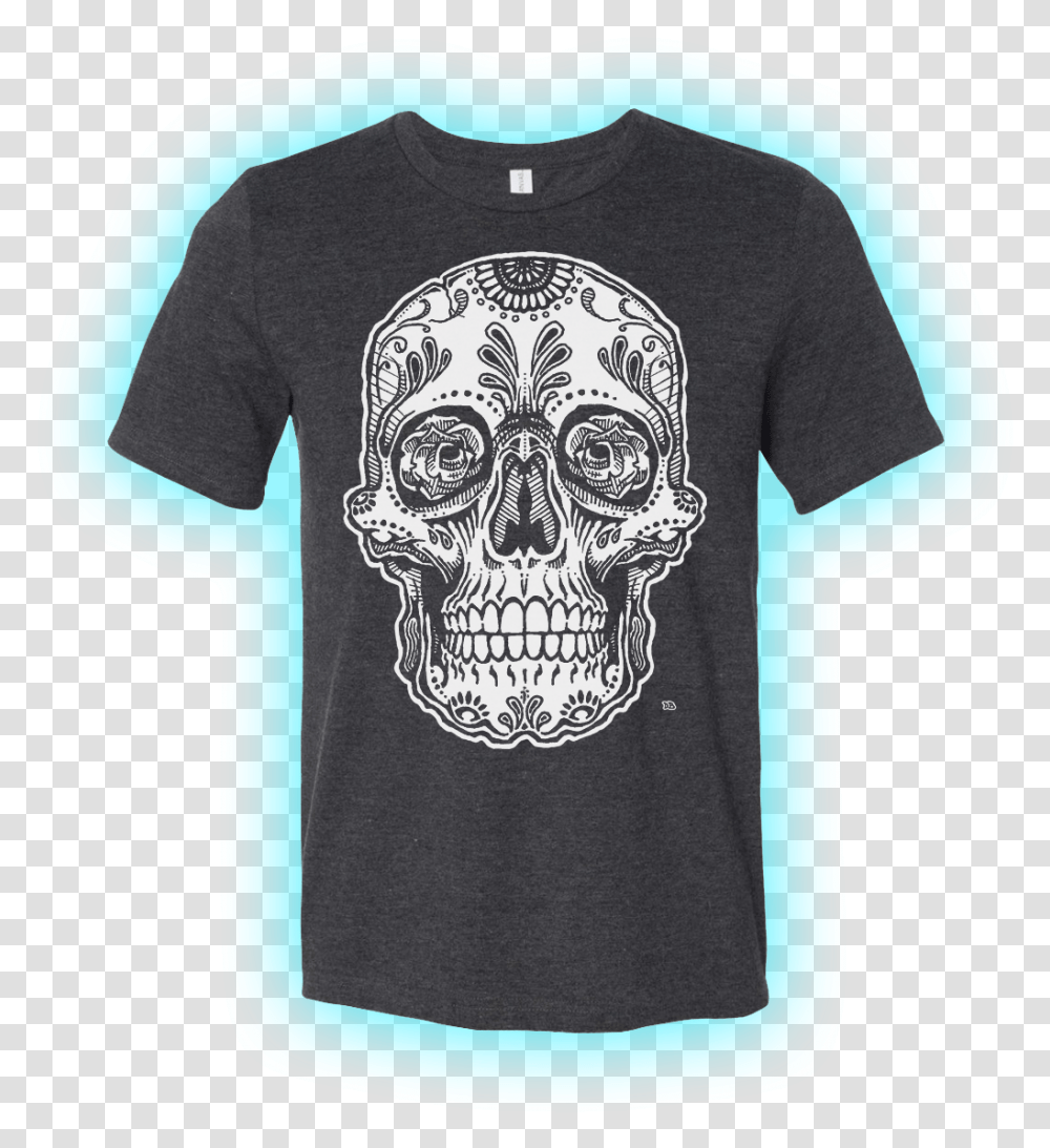 Sugar Skull Bella Shirt Preview Skull, Apparel, T-Shirt, Sleeve Transparent Png