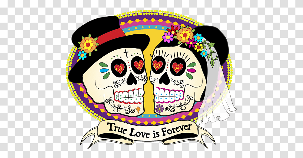 Sugar Skull Bride And Groom, Hat, Sombrero Transparent Png