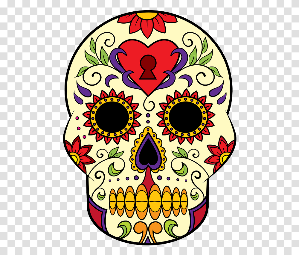 Sugar Skull Clipart Naklejki Dlya Tryukovih Samokatov, Floral Design, Pattern, Doodle Transparent Png