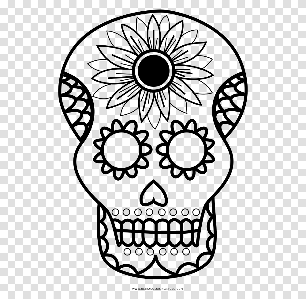 Sugar Skull Coco Coloring Pages, Gray, World Of Warcraft Transparent Png
