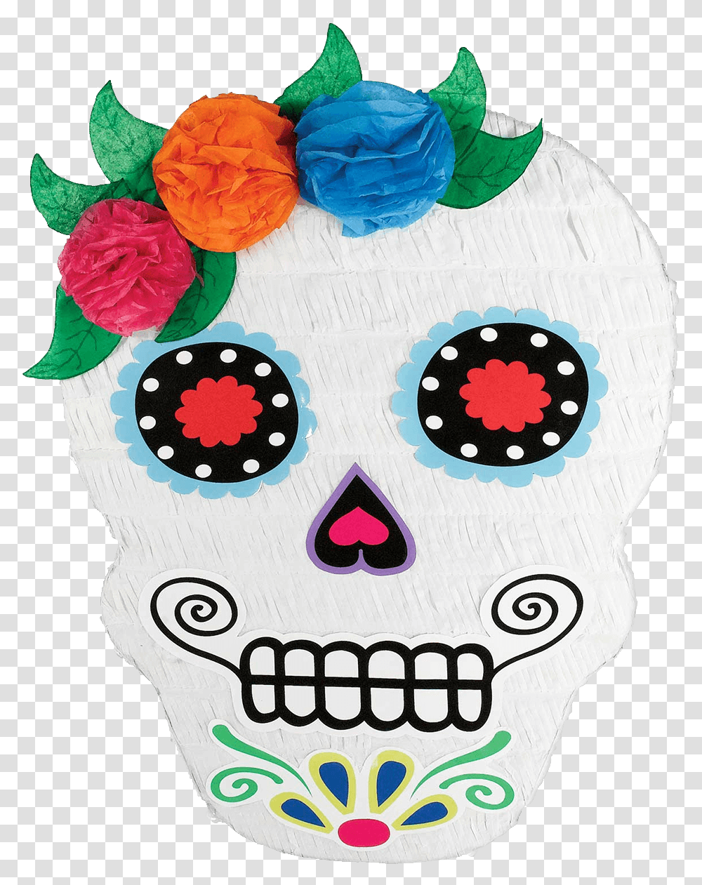 Sugar Skull Day Of The Dead Pinata, Clothing, Apparel, Birthday Cake, Dessert Transparent Png