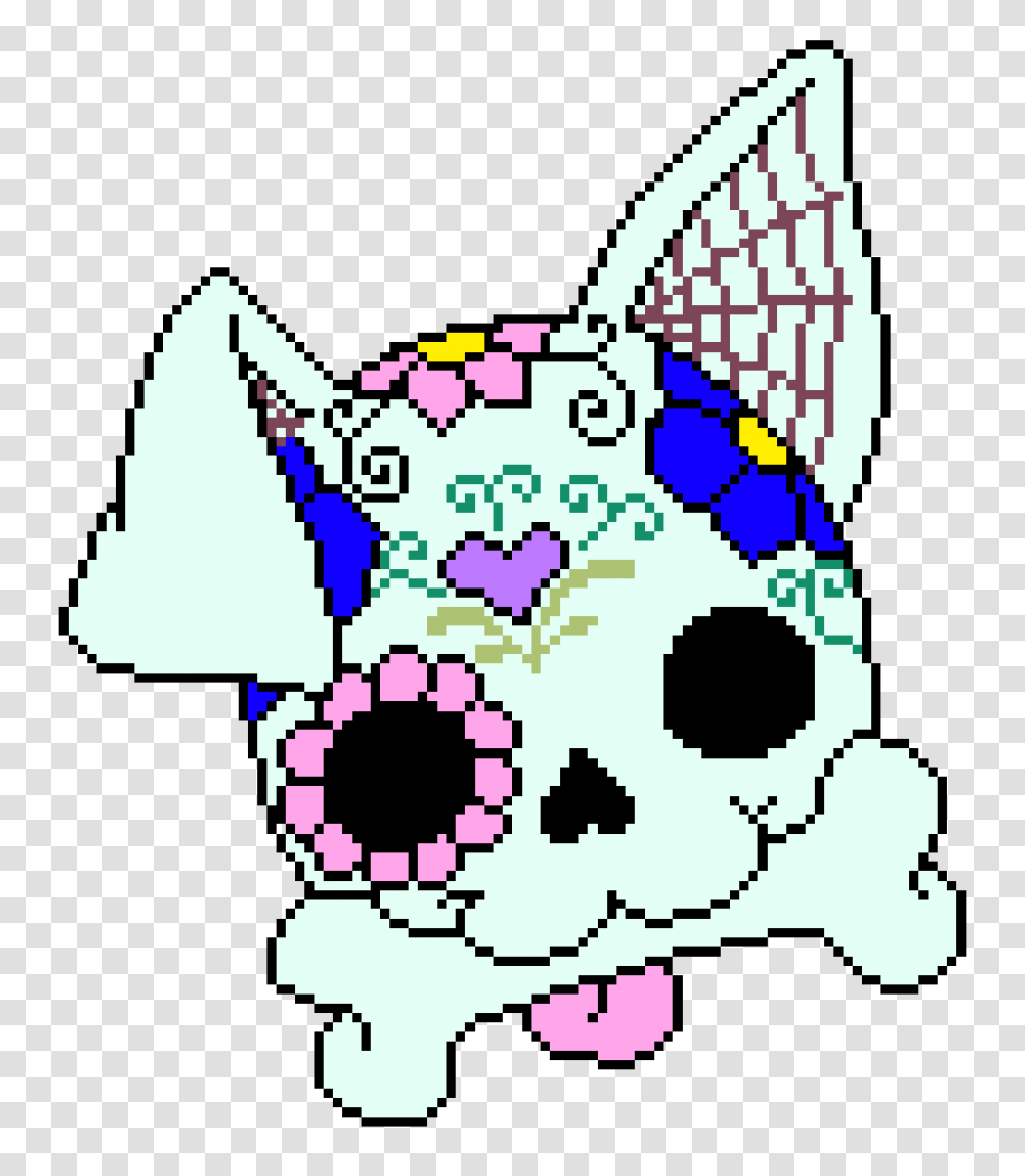 Sugar Skull Dog Pixel Art Maker, Doodle, Drawing Transparent Png