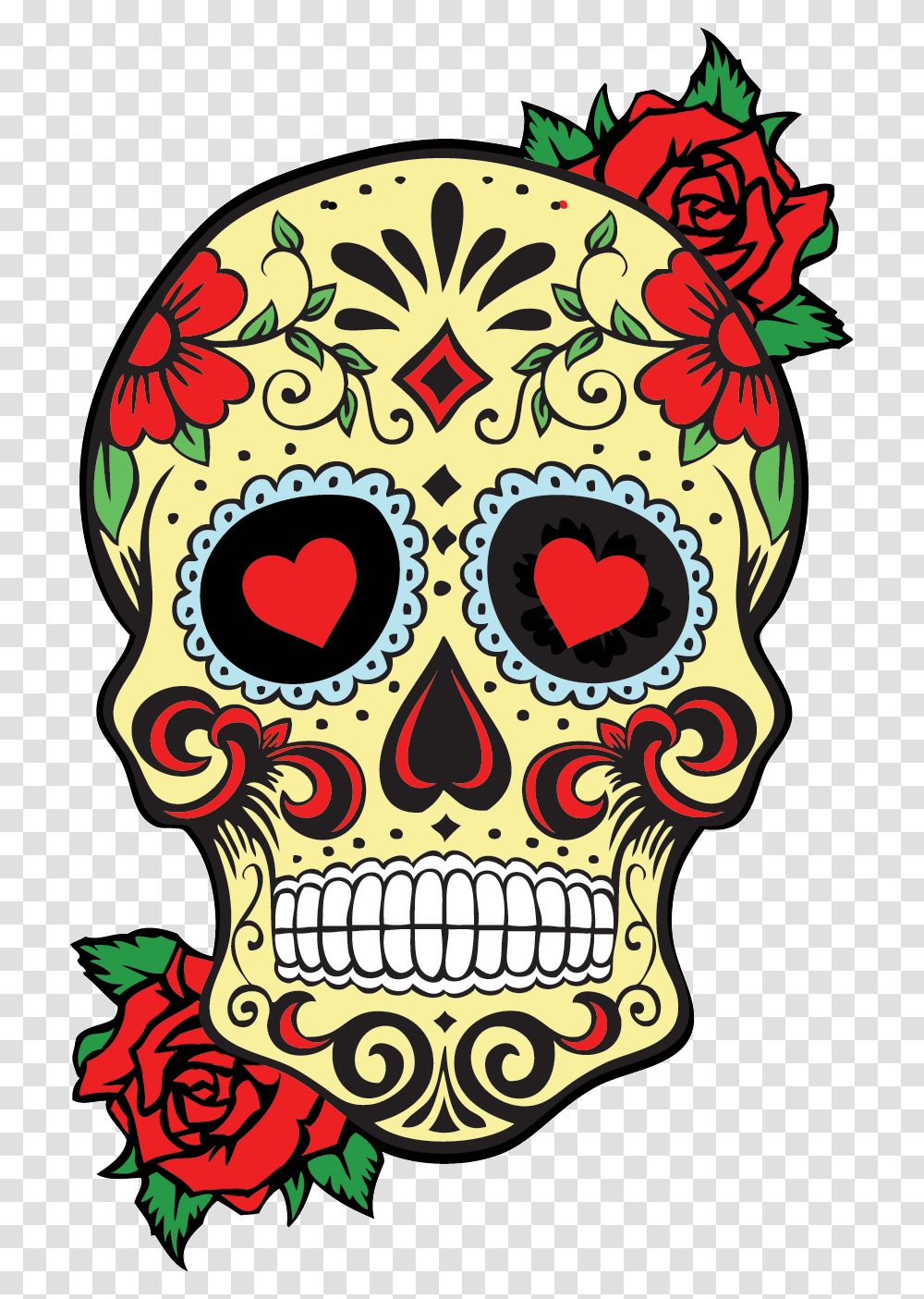 Sugar Skull Hand Embroidery Pattern, Label, Doodle, Drawing Transparent Png