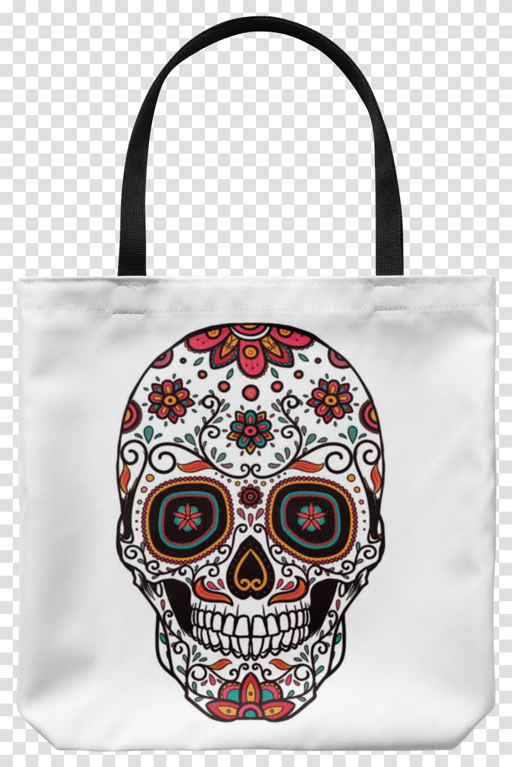 Sugar Skull Tote Bag Catrina Skull, Accessories, Accessory, Purse, Handbag Transparent Png