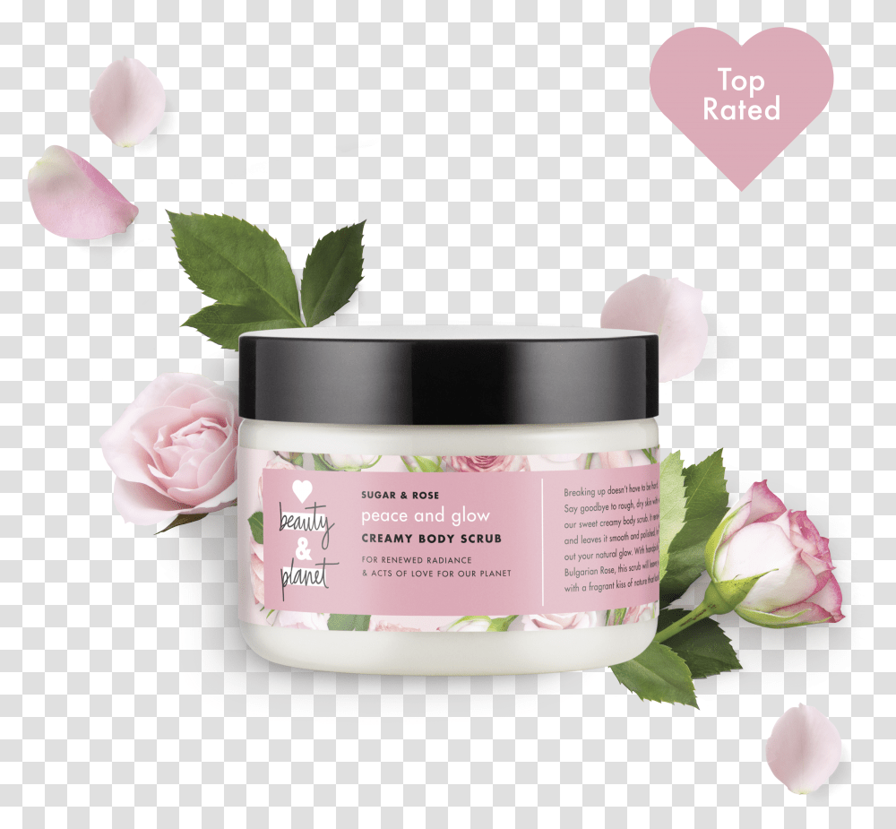 Sugar & Rose Creamy Body Scrub Love Beauty And Planet Rose Lotion Transparent Png