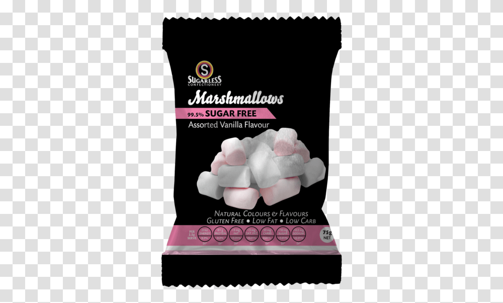 Sugarless Confectionery Assorted Vanilla Marshmallows 75g Bag Sugarless Marshmallows, Food, Advertisement Transparent Png