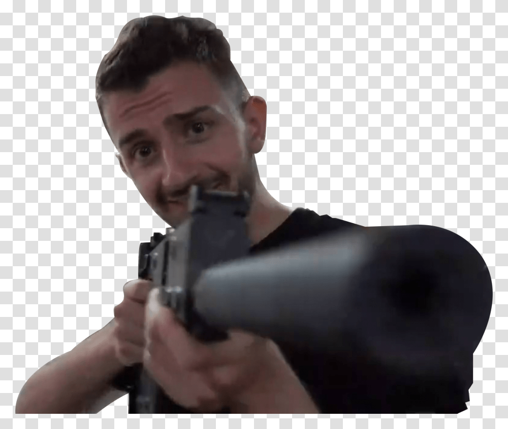 Suggestionmonkas Emote Or Sum Shit Airsoft Gun, Person, Human, Weapon, Weaponry Transparent Png