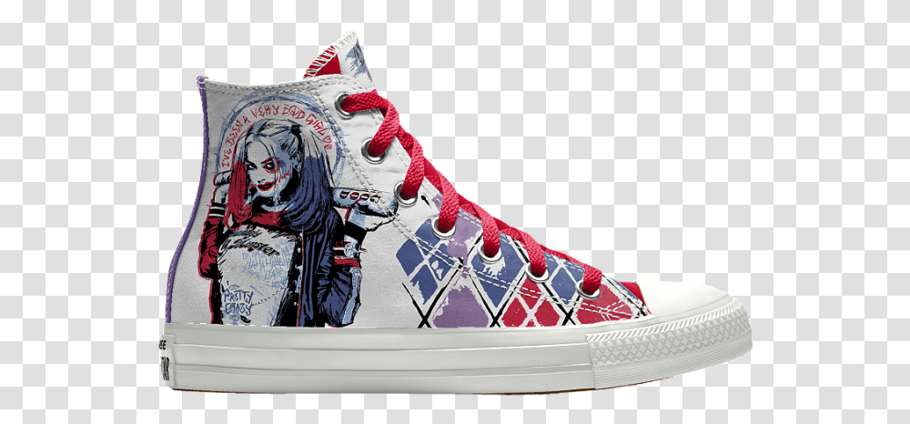 Suicide Squad Converse Harley Quinn Converse Suicide Squad, Apparel, Shoe, Footwear Transparent Png