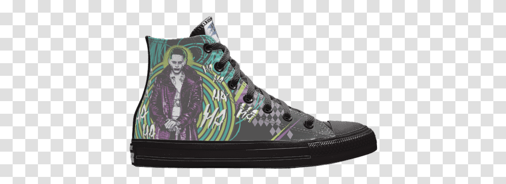 Suicide Squad Converse Shoes, Apparel, Footwear, Person Transparent Png