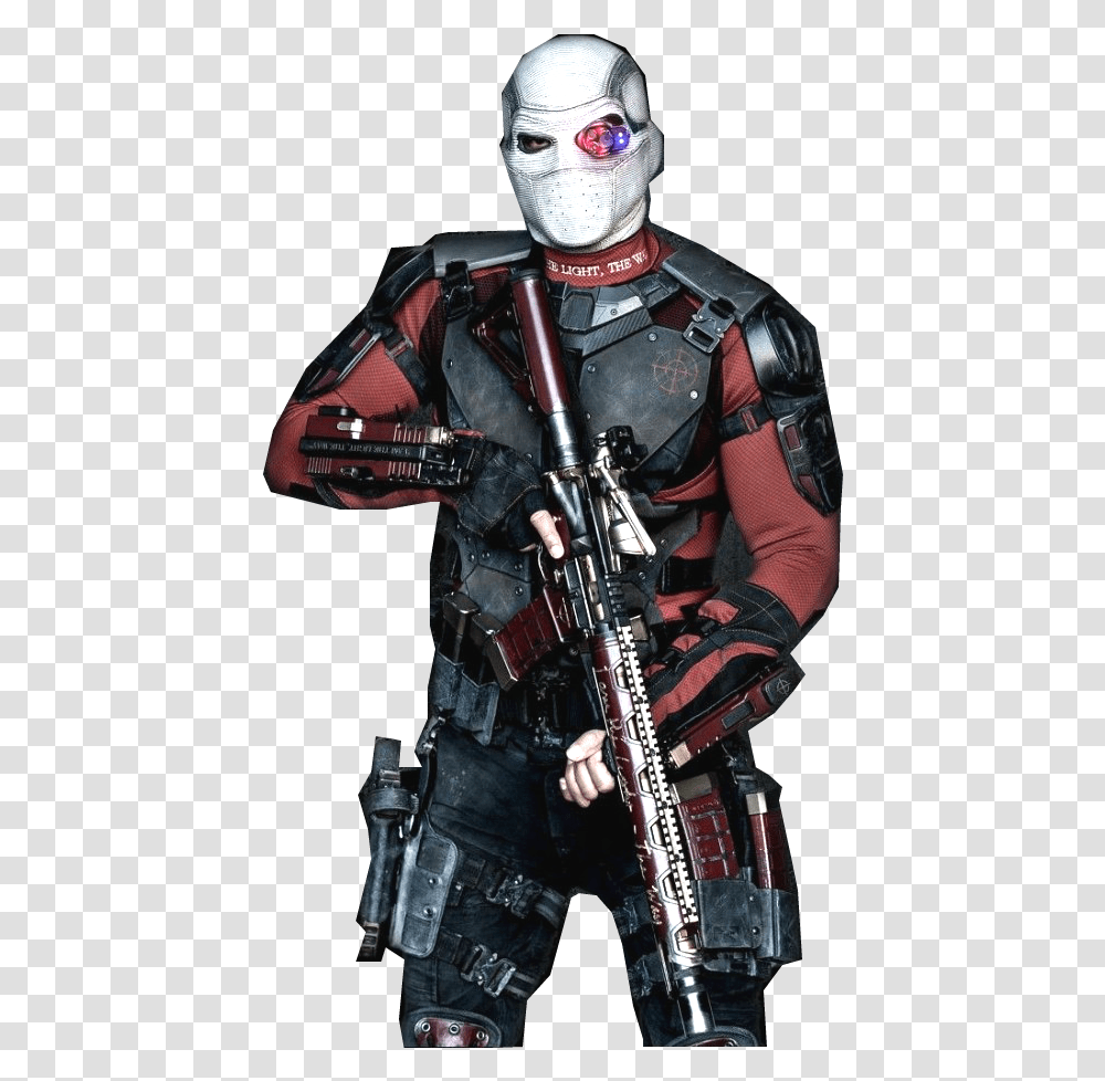 Suicide Squad Deadshot Masked Download, Person, Weapon, Costume Transparent Png