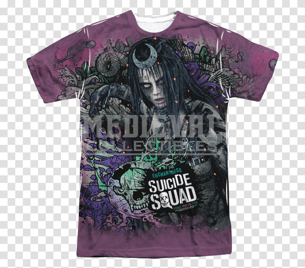Suicide Squad Enchantress Psychedelic Cartoon T Shirt Suicide Squad Film Poster, Apparel, T-Shirt, Dye Transparent Png