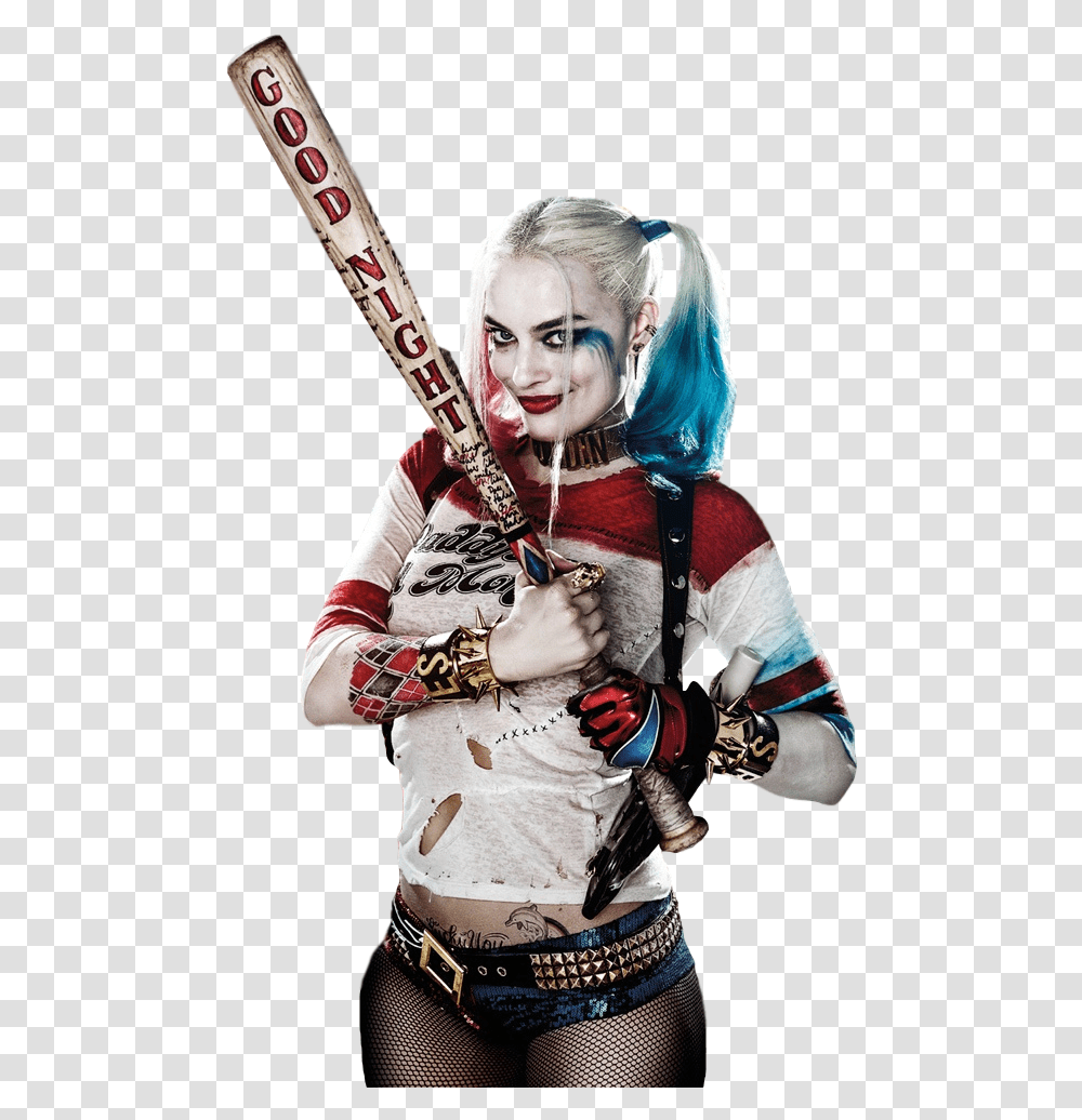 Suicide Squad Harley Quinn, Costume, Person, Skin, Baseball Bat Transparent Png
