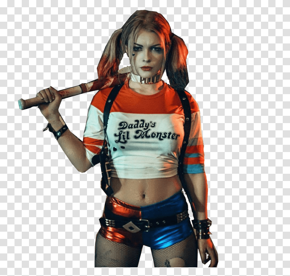 Suicide Squad Harley Quinn Portrait, Person, Sleeve, Leisure Activities Transparent Png