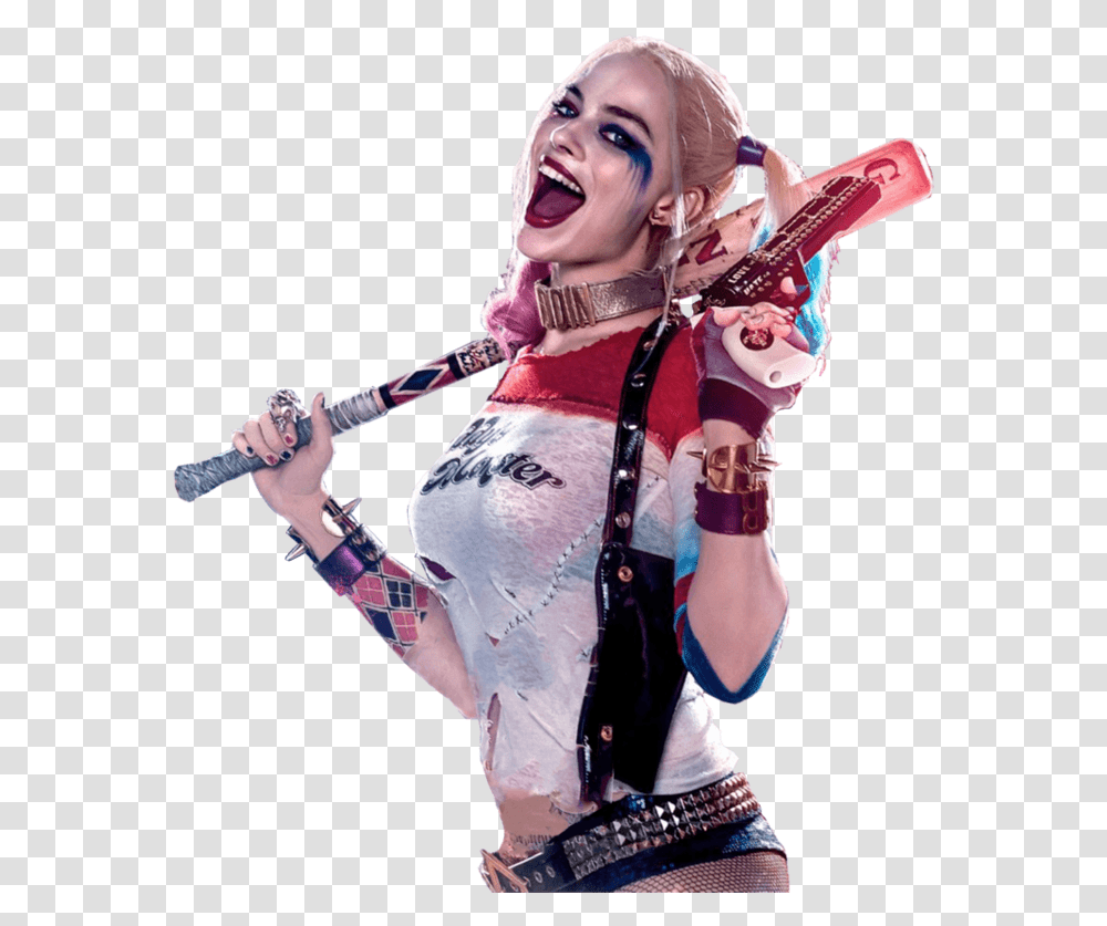 Suicide Squad Harley Quinn Sideview Harley Quinn, Person, Leisure Activities, Musician, Musical Instrument Transparent Png