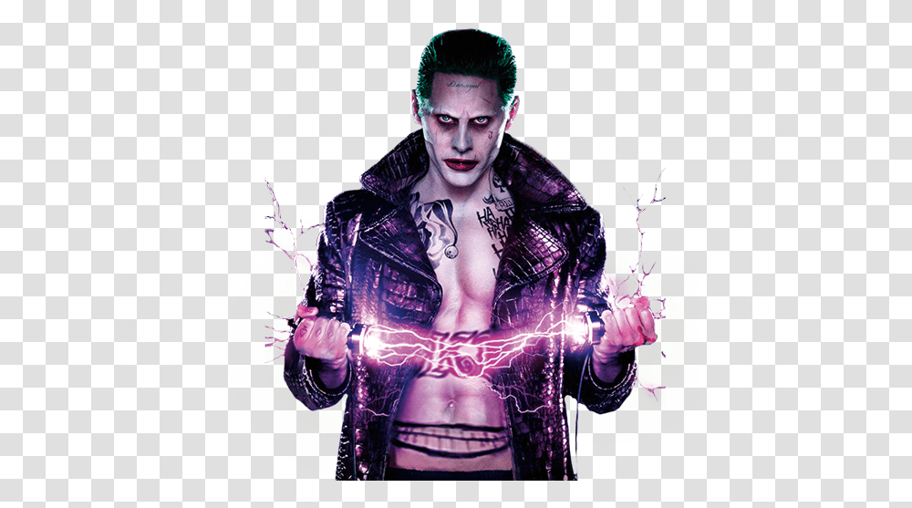 Suicide Squad Jared Leto The Joker, Person, Light, Neon Transparent Png