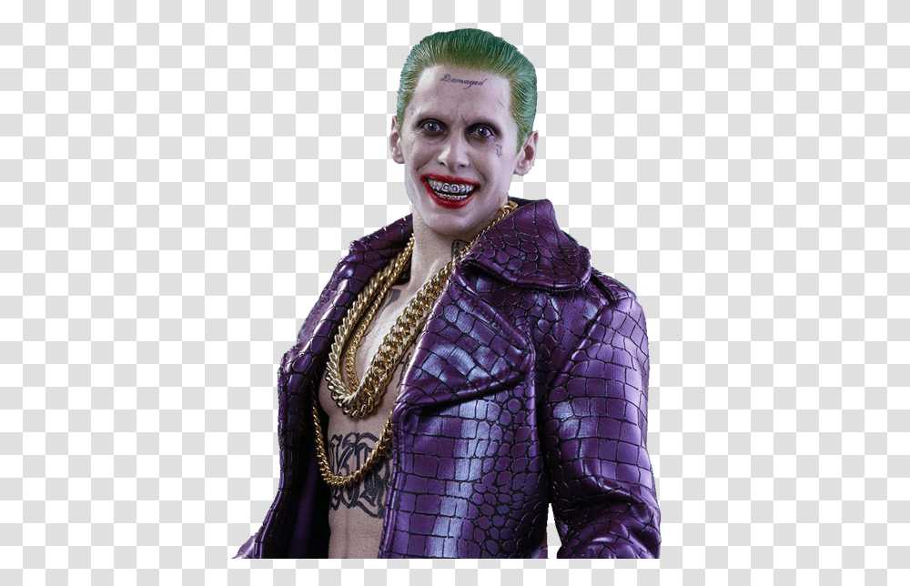 Suicide Squad Joker Images Jokers Outfit In Suicide Squad, Person, Accessories, Crowd Transparent Png