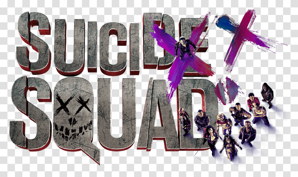 Suicide Squad Logo Graphic Design, Person, Poster, Advertisement, Purple Transparent Png