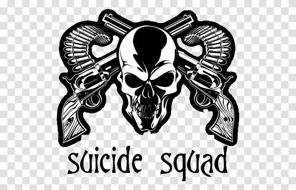 Suicide Squad Skull, Symbol, Emblem, Pirate Transparent Png