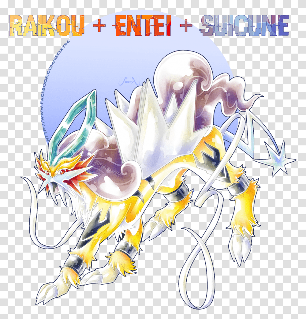 Suicune Download Raikou Entei Suicune Fusion, Dragon, Angel Transparent Png
