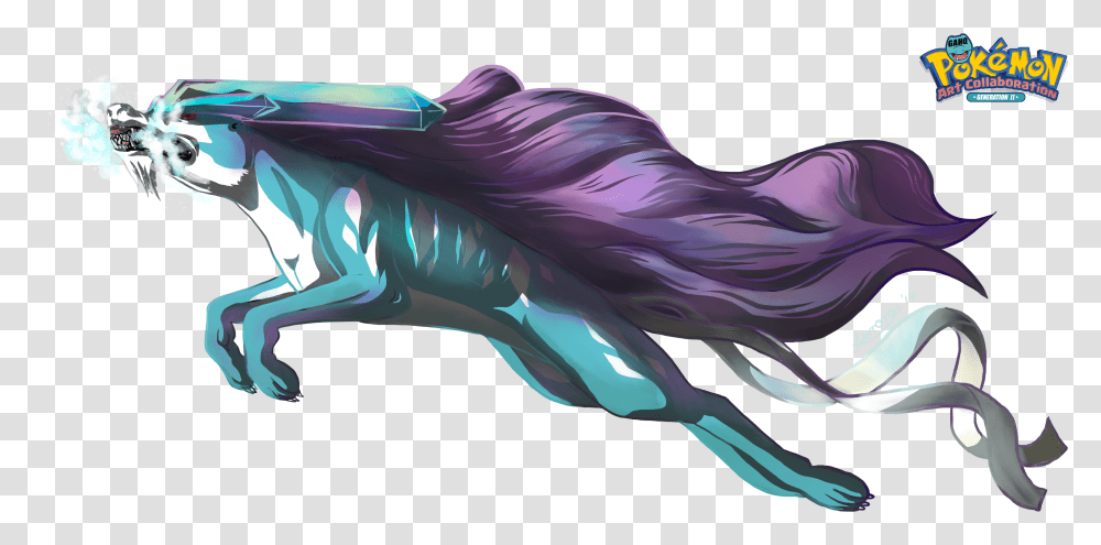 Suicune Used Ice Fang By Dragonchildx Fictional Character, Animal, Sea Life, Mammal, Bird Transparent Png