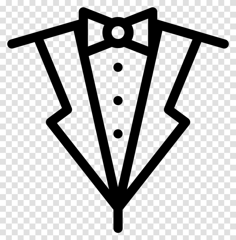 Suit And Bow Tie Comments Suit And Tie Icon Black Free, Logo, Trademark, Stencil Transparent Png