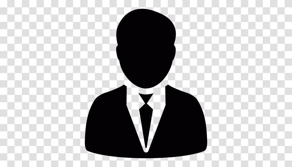 Suit And Tie Icon, Person, Face, Silhouette, People Transparent Png