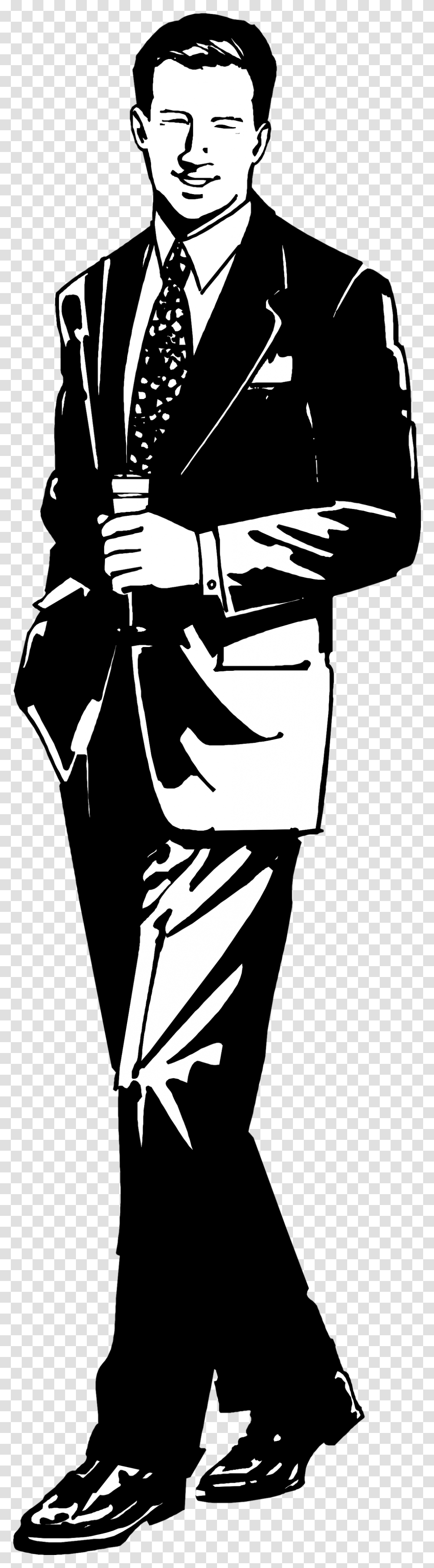 Suit Clipart Tailor Clipart Black And White, Person, Human, Photography, Stencil Transparent Png