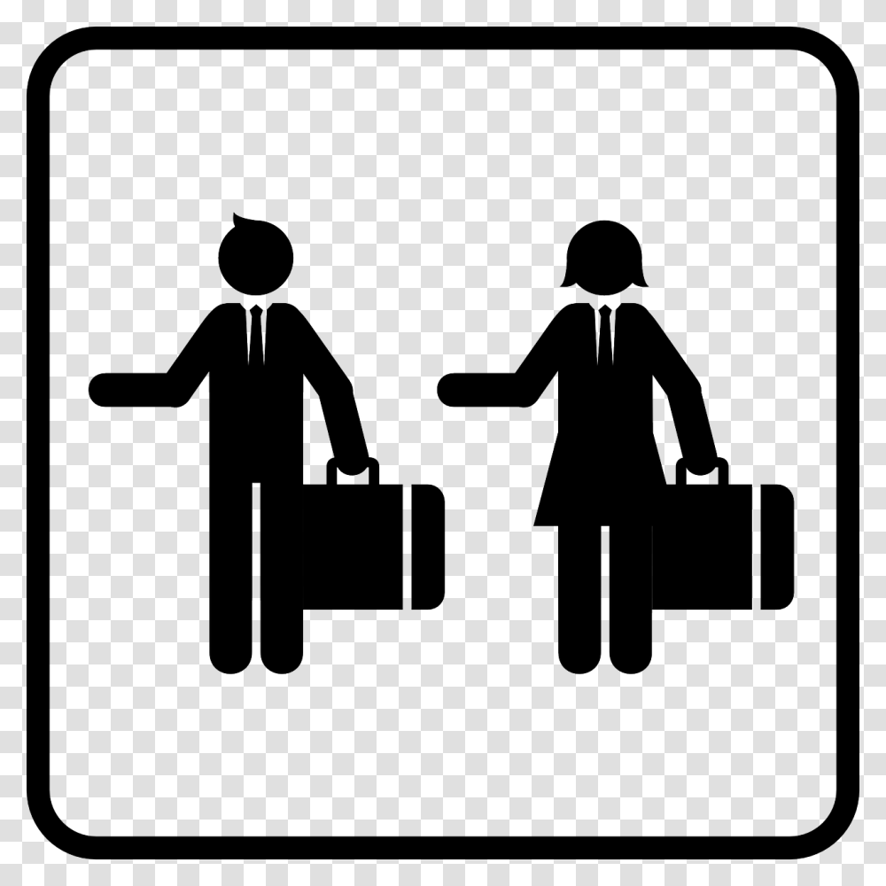 Suitcase Clipart Business, Person, Human, Sign Transparent Png
