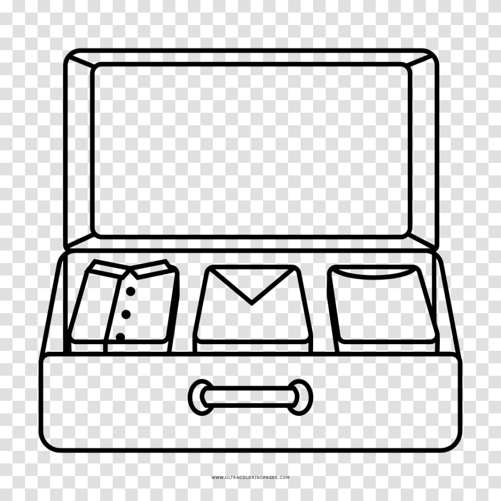 Suitcase Coloring Pages, Gray, World Of Warcraft Transparent Png