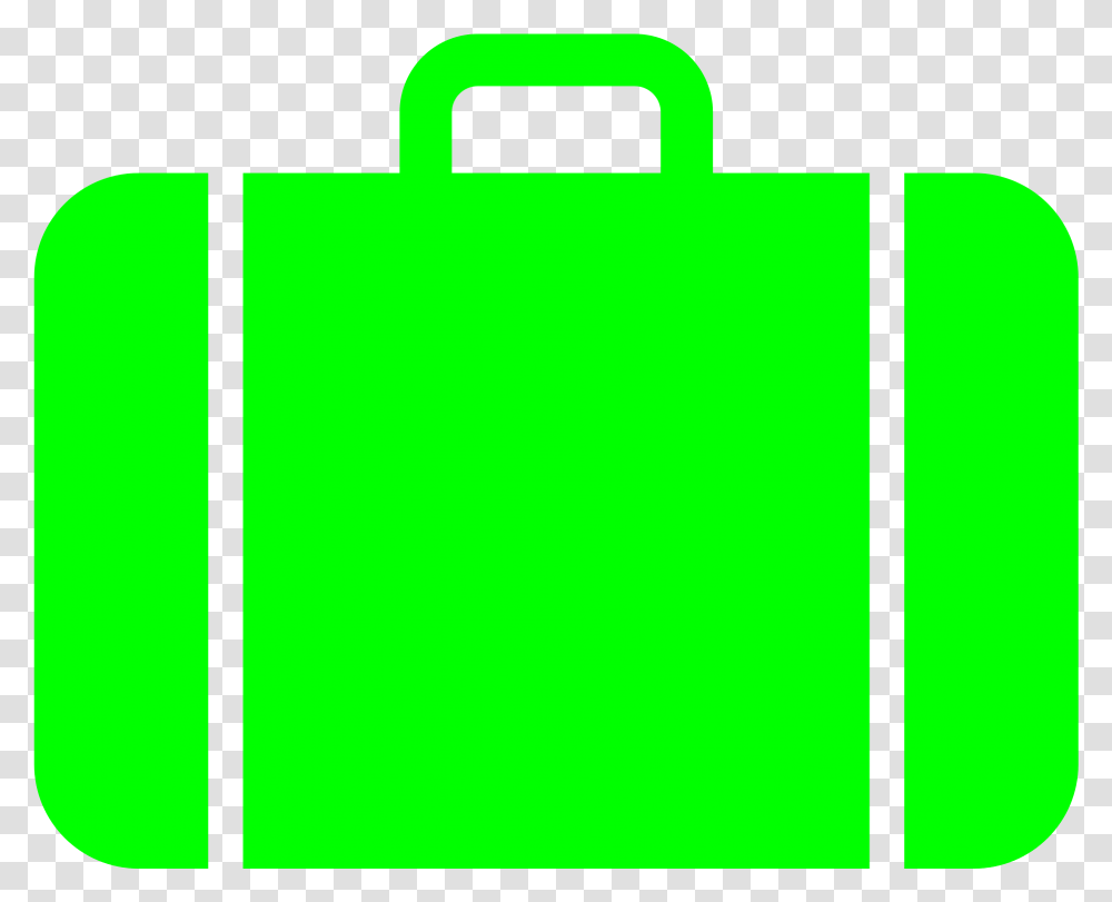 Suitcase Icon Green Background Black Suitcase, Shopping Bag, First Aid, Shopping Basket Transparent Png