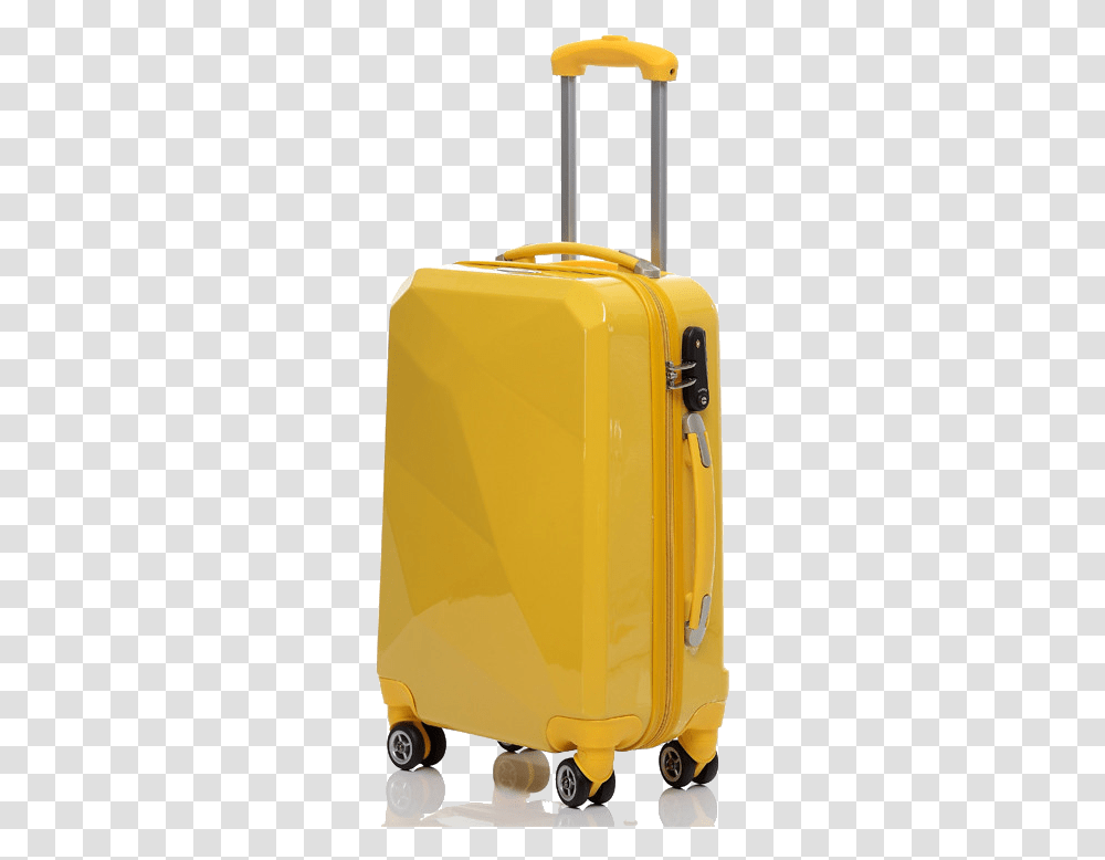 Suitcase Trolley Computer File Yellow Luggage Bag Transparent Png
