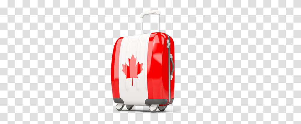 Suitcase With Flag Canada Suitcase, Luggage, First Aid Transparent Png