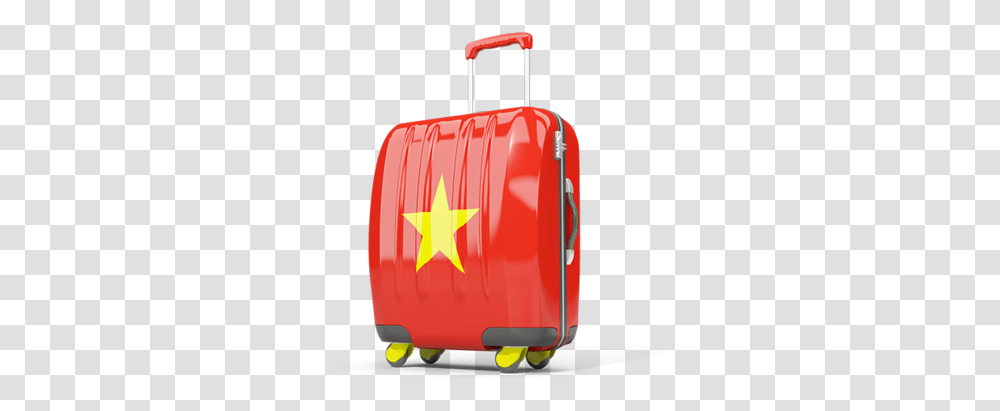 Suitcase With Flag Moroccan Flag Suitcase, Luggage, First Aid Transparent Png