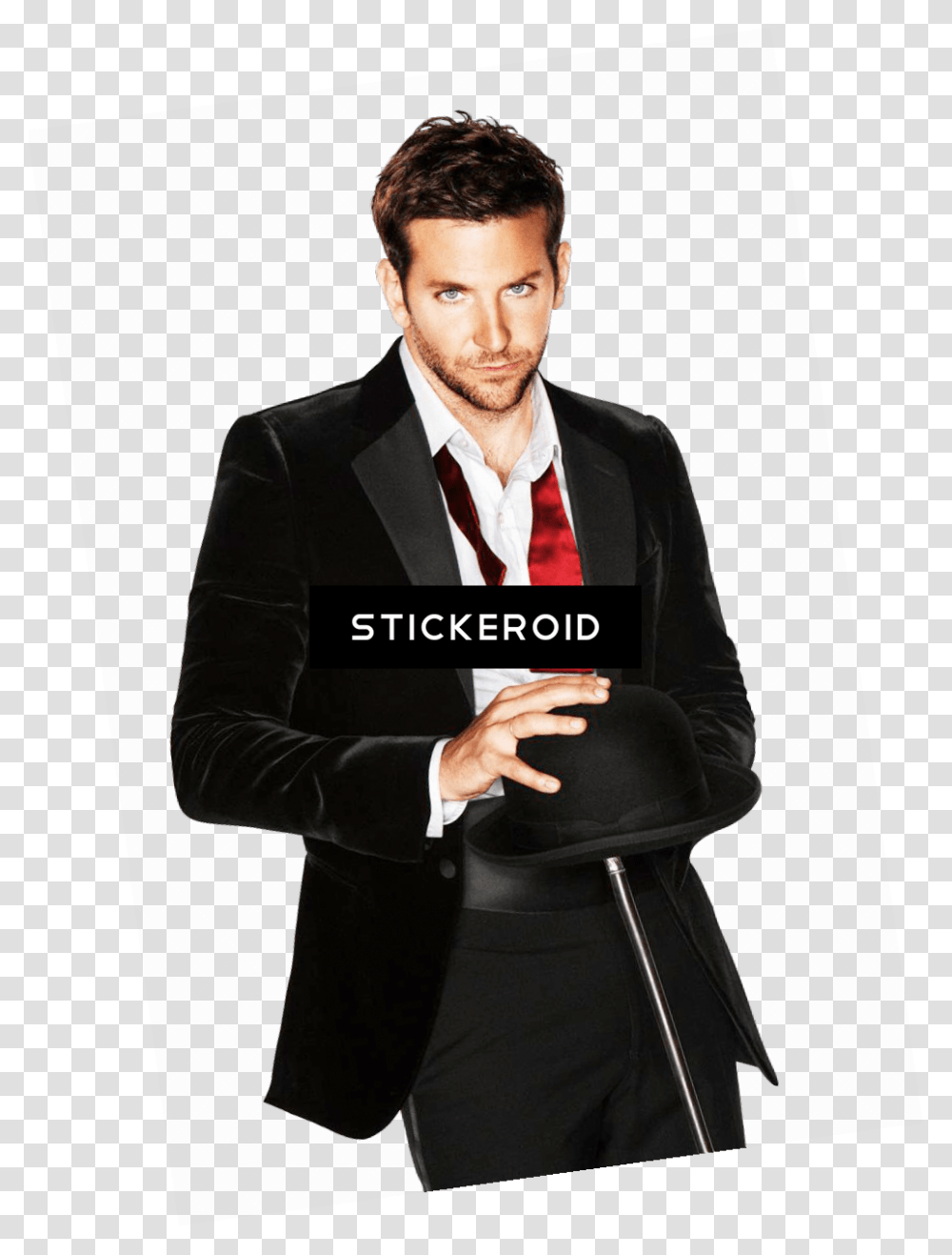 Suitclothingformal Weartuxedowhite Collar Bradley Cooper In Tuxedo, Overcoat, Person, Man, Performer Transparent Png