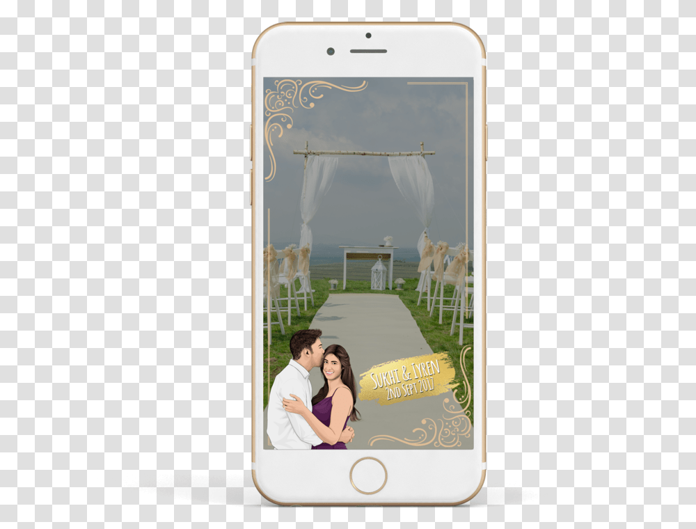 Sukhi Amp Iyren Cartoon Gold Border Paint Stroke Filter Iphone, Mobile Phone, Electronics, Cell Phone, Person Transparent Png